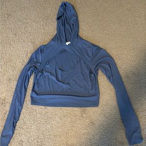 American Eagle Key Hole Long Sleeve Crop Top